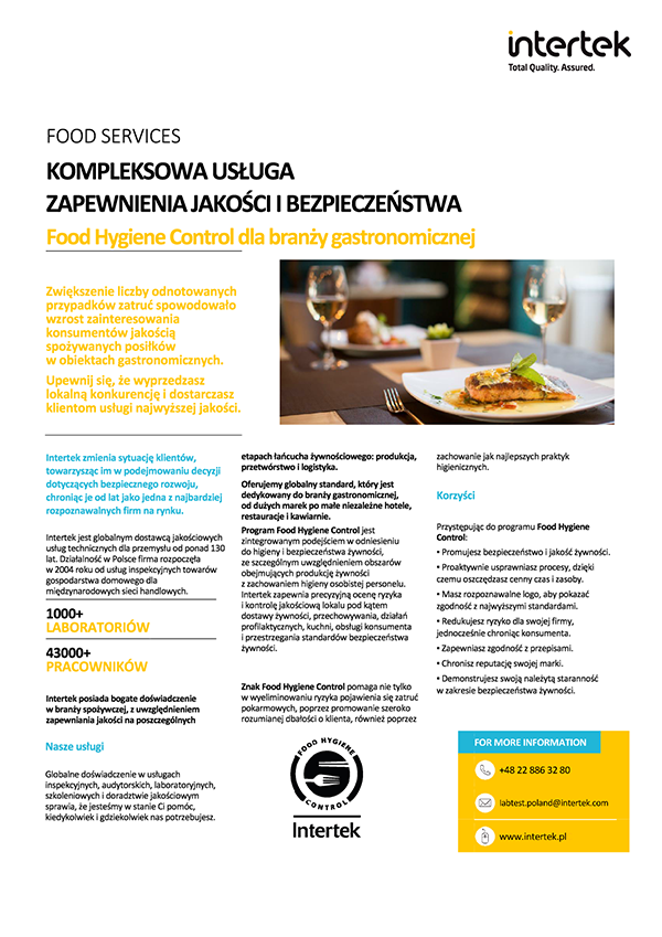 PROGRAM FOOD HYGIENE CONTROL - dlaczego Twoja restauracja powinna go mieć? [KONKURS]