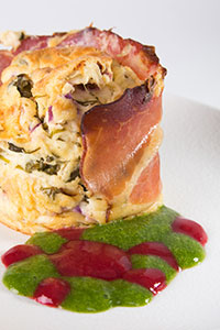 Suflet kwiatowy z szynką